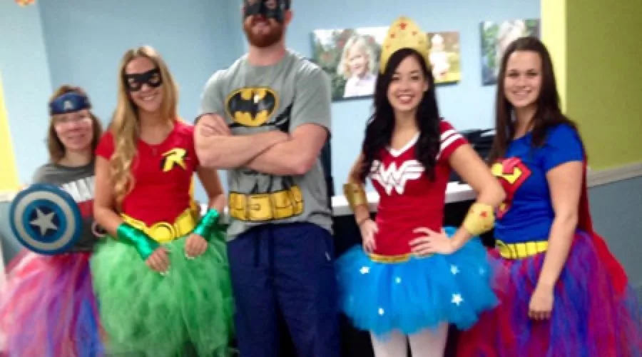 Commonwealth Pediatric Dental staff in costume at the office