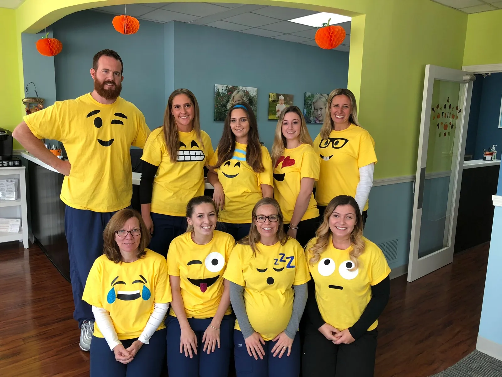 The Commonwealth Pediatric Dental team dressed up at the office